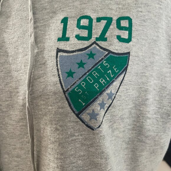 039 DP Anthropologie Team Spirit Sleeveless Hooded Sweatshirt NWOT Small - Picture 5 of 7